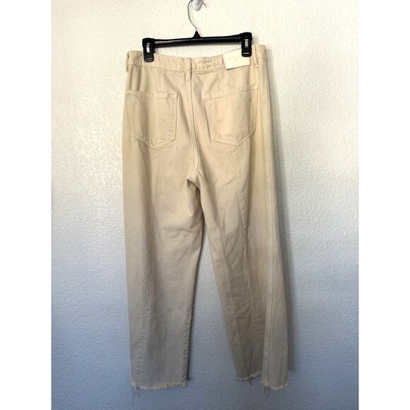 Carly Jean Los Angeles Jaymee Stone Vintage Wide Leg Jeans in Natural Size 9 - Picture 6 of 12